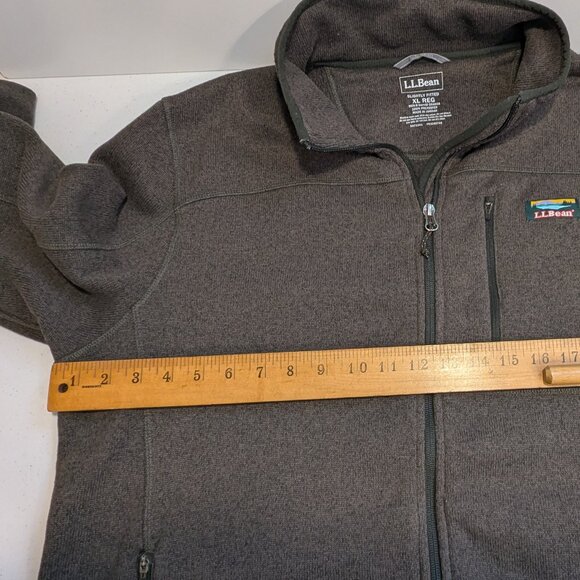 Men's L.L.Bean Sweater Fleece Full-Zip Jacket XL Reg Slightly Fitted 504938 - Picture 10 of 16